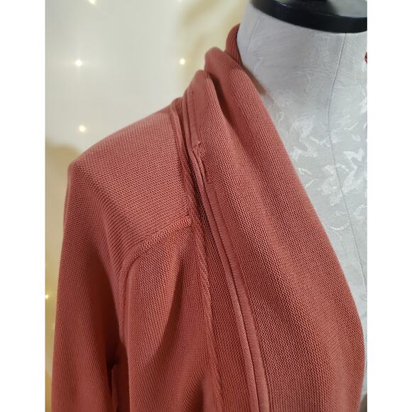 Peruvian Connection Pima Cotton Salmon Pink Knit Cardigan Sweater Womens Size L - Picture 6 of 12